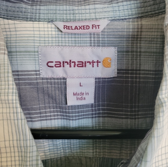 Carhartt Short Sleeve Plaid shirt, Size Large - Picture 3 of 4